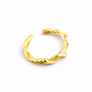 Twisted Snake Ring – Adjustable 925 Sterling Silver Open Ring